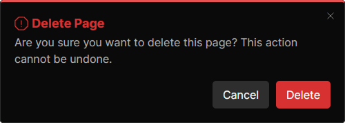 Remove content entry confirmation