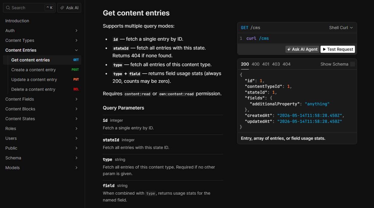 API documentation by Scalar