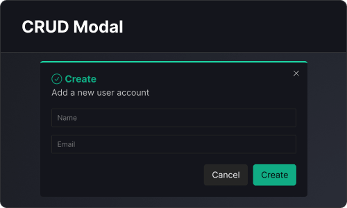 Crud modal — App UI block