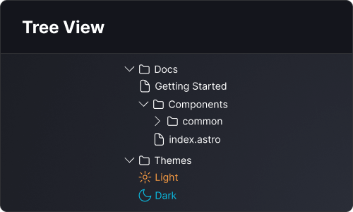 Tree view — App UI block