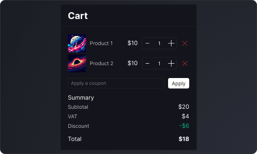 Cart — Ecommerce UI block