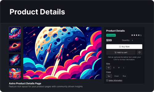 Product details — Ecommerce UI block