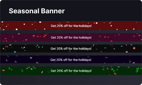 Seasonal banner — Ecommerce UI block