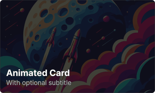 Animated card — Marketing UI block