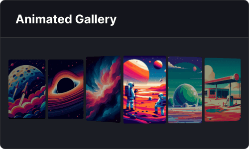 Animated gallery — Marketing UI block