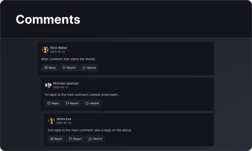 Comments — Marketing UI block