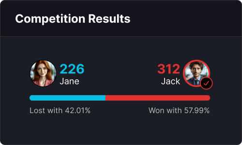 Competition results — Marketing UI block