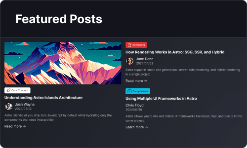 Featured posts — Marketing UI block