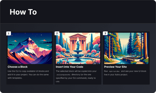 How to — Marketing UI block
