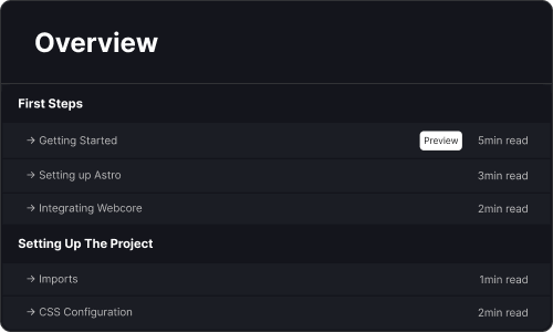 Overview — Marketing UI block