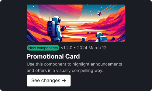 Promotional card — Marketing UI block
