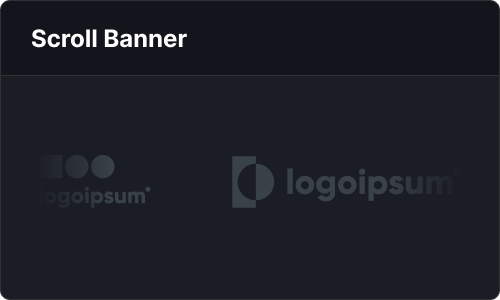 Scroll banner — Marketing UI block