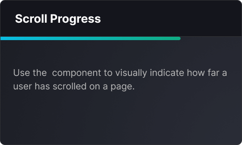 Scroll progress — Marketing UI block