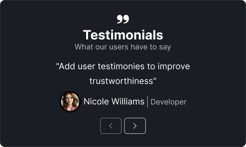 Testimonials — Marketing UI block
