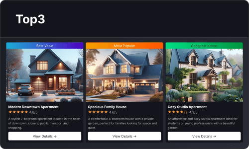 Top3 — Marketing UI block