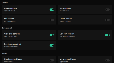 Role and permissions management